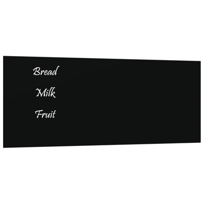 Magneetbord voor aan de wand 50x20 cm gehard glas zwart