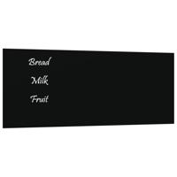 Magneetbord voor aan de wand 50x20 cm gehard glas zwart - thumbnail