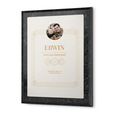 Houten oorkonde bedrukken (Marmer look)