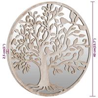 VidaXL Spiegel rond 40x2,5 cm ijzer zandkleurig - thumbnail