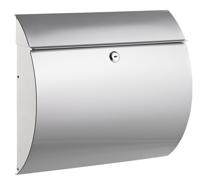 Alco AL-8607 Brievenbus Zilver Met Slot 375x330x120mm - thumbnail