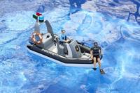 bruder bworld politieboot met zwaailicht modelvoertuig - thumbnail