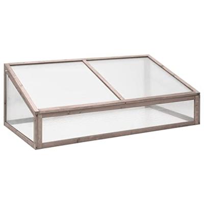 VidaXL Broeikas 110x56x39 cm vurenhout grijs
