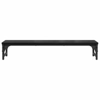 VidaXL Monitor stand zwart eiken 85 x 23 x 15,5 cm bewerkt hout - thumbnail