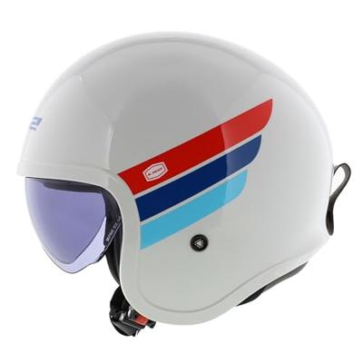 LS2 jet helm "of599 ii spitfire retro" helmet of599 spitfire ii retro ws/bl/rt gr. l