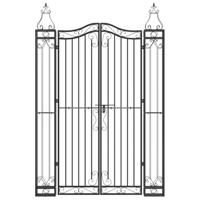 Poort 121x8x180 cm smeedijzer zwart - thumbnail