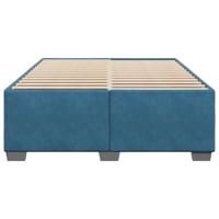 Bedframe fluweel blauw 160x200 cm - thumbnail