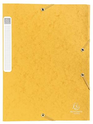 Exacompta Elastobox Cartobox rug van 4 cm, geel, kwaliteit 7/10e