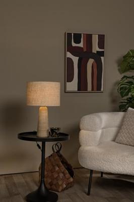 Lucide NIMUE - Tafellamp - Ø 30 cm - 1xE27 - Taupe