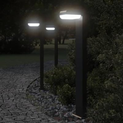 VidaXL Vloerlampen voor buiten 3 st 80 cm gegoten aluminium zwart VidaXL Vloerlampen voor buiten 3 st 80 cm gegoten aluminium zwart