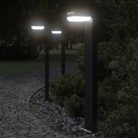 VidaXL Vloerlampen voor buiten 3 st 80 cm gegoten aluminium zwart - thumbnail