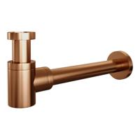 Design sifon compact in geborsteld koper met PVD afwerking - thumbnail