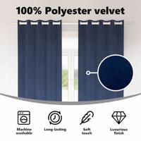 VidaXL Verduisterende gordijnen 2 pcs donkerblauw 140 x 245 cm fluweel - thumbnail
