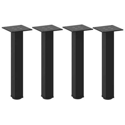 Salontafelpoten 4 st 42-44 cm staal zwart