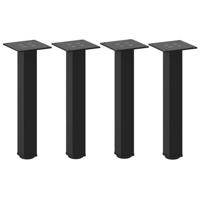Salontafelpoten 4 st 42-44 cm staal zwart - thumbnail