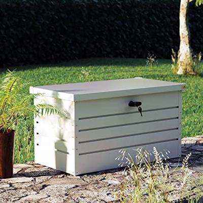 Tuinbox Kussenbox Lichtgrijs 385L metaal afsluitbaar