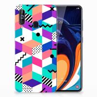 Samsung Galaxy A60 | TPU Hoesje | Blokken Kleurrijk - thumbnail
