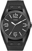 Horlogeband Guess W0181G2 Leder Zwart 24mm - thumbnail