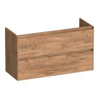 Brauer Inspire - Onderkast Ondiep - 100 cm - met 2 Softclose Lades Greeploos en 1 Sifon Uitsparing - Chateau - thumbnail