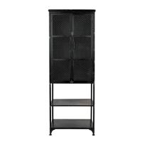 Dutchbone Opbergkast Denver 160.5 x 60cm - Zwart - thumbnail