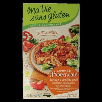 Provencaalse burgers 2 x 100g glutenvrij vegan bio 2 Stuks