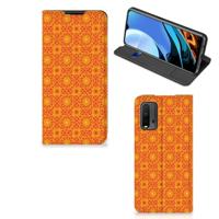 Xiaomi Poco M3 | Redmi 9T | Hoesje met Magneet | Batik Oranje - thumbnail