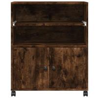 Printerkastje met wielen 60x48x74 cm gerookt eikenkleurig - thumbnail