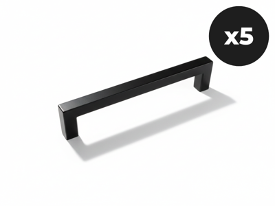 Set van 5 handgrepen WASHING zwart