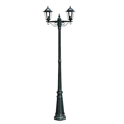 VidaXL Tuinlantaarn preston 2-arms 215 cm donkergroen VidaXL Tuinlantaarn preston 2-arms 215 cm donkergroen