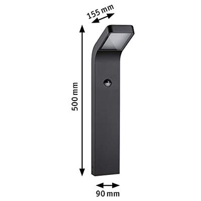 Paulmann 94747 Kulma PIR Poller anthrazit Wegverlichting LED 7.5 W Antraciet
