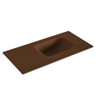 MONDIAZ LEX Rust solid surface inleg wastafel voor toiletmeubel 60cm. Positie wasbak rechts - thumbnail