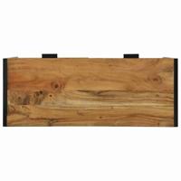 Wandtafel met lade Bruin 90 x 35 x 75 cm massief mangohout - thumbnail