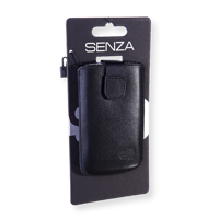 Senza Leather Slide Case Black Size S - thumbnail
