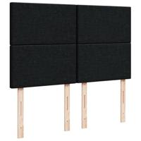 Boxspring met matras fluweel zwart 160x200 cm - thumbnail