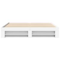 Bedframe massief hout wit 200x200 cm - thumbnail