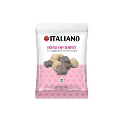 Italiano luchtige drop quattro's zakje (10x140gr)