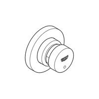 GROHE Euroeco Cosmopolitan S inbouw douchekraan zelfsluitend 1/2 blauw/rood chroom 36268000 - thumbnail