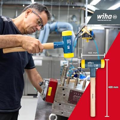 Wiha terugslagloze hamer 800 met hickorysteel 60mm 02098