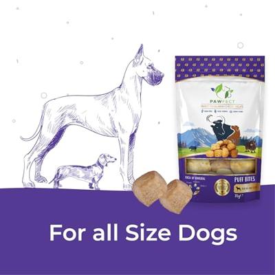 Pawfect chew yak kaas puff bites