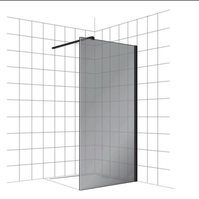 Inloopdouche BWS Free Time 120x200 cm Rookglas Timeless Coating Mat Zwart Profiel Boss & Wessing