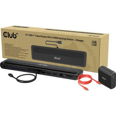 club3D CSV-2541 USB-C dockingstation USB-C Power Delivery