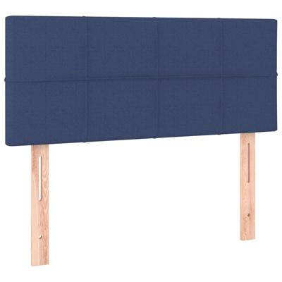 Boxspring met matras stof blauw 90x190 cm - thumbnail