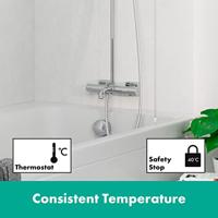 Hansgrohe Regendouche set Vernis Shape Showerpipe 230 1 Jet EcoSmart met badthermostaat Chroom - thumbnail