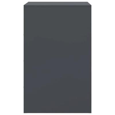 Nachtkastje 34,5x39x62 cm staal antracietkleurig