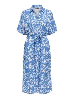 Only Onlyasmin S/s Shirt Dress Wvn Noos 15357241 Jurk 4865074 Cloud Dancer Tania Flower