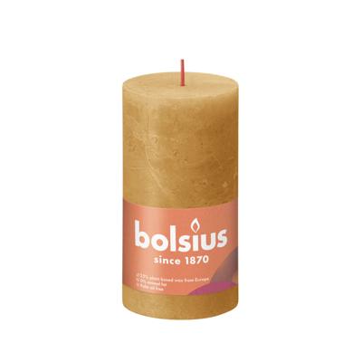 Bolsius kaars rustiek 13x7 cm honeycomb yellow