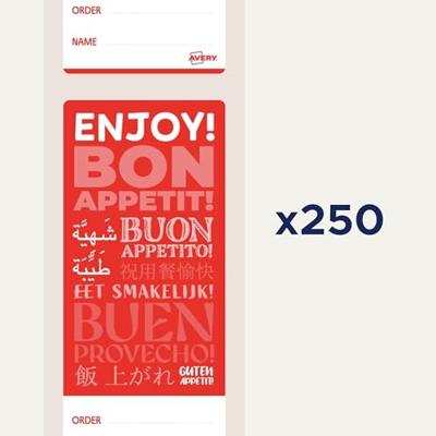 Etiket avery sluitzegel rood 40x95mm 250st Etiket avery sluitzegel rood 40x95mm 250st