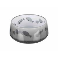 TRIXIE VOERBAK / WATERBAK VIS / HART KUNSTSTOF / RUBBERRING ASSORTI 12 CM 300 ML 4 ST - thumbnail