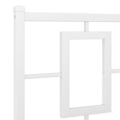 Bedframe met hoofd- en voeteneinde metaal wit 120 x 190 cm - thumbnail