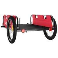 Fietstrailer oxford stof en ijzer rood - thumbnail